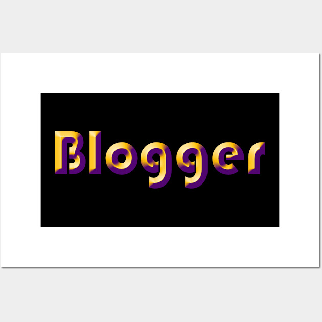 Blogger (gold and purple) Wall Art by EpicEndeavours